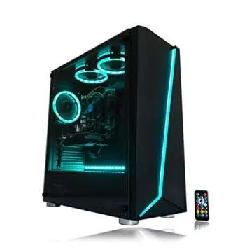 Alarco Gaming PC Desktop Computer Intel i5 3.10GHz,8GB Ram,1TB Hard Drive,Windows 10 pro,WiFi Ready,Video Card GTX 650 1GB, 3 RGB Fans with Remote