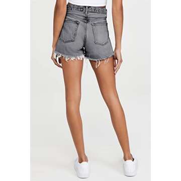 AUTOMET Womens Button Fly Jean Shorts Summer Casual High Waisted Lounge Denim Shorts Stretch Raw Hem Jean Shorts