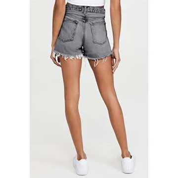 AUTOMET Womens Button Fly Jean Shorts Summer Casual High Waisted Lounge Denim Shorts Stretch Raw Hem Jean Shorts