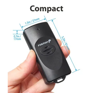 Fosmon WavePoint Wireless Remote Control Outdoor Electrical Outlet Switch Weatherproof Heavy Duty 3-Prong Plug-in ETL Listed (Battery Included) 1 Pack