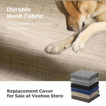 Veehoo Elevated Dog Yard Bed for Large Dogs - 49x33"