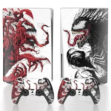 TESSGO PS5 Skin Disc Edition Anime Console and Controller Vinyl Sticker Set - Durable, Scratch Resis...