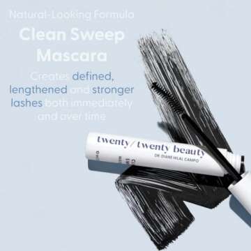 twenty/twenty beauty Clean Sweep Mascara, Long-Lasting Eyelash Mascara for Everyday Wear on Sensitive Eyes for up to 24H, Made with Clean Ingredients, Cruelty-Free & Vegan