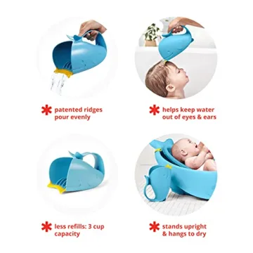 Skip Hop Moby Tear-Free Baby Bath Rinse Cup Blue