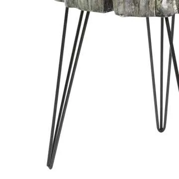 Deco 79 Silver Accent Side Table - Modern Design