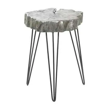 Deco 79 Silver Accent Side Table - Modern Design