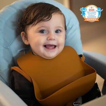 Moonkie Silicone Baby Bibs Set - BPA Free & Adjustable