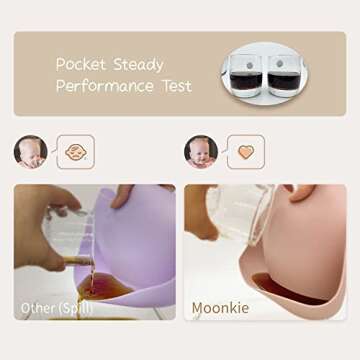 Moonkie Silicone Baby Bibs Set - BPA Free & Adjustable
