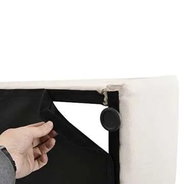 Harper & Bright Designs Full Size Upholstered Bed with Lifting Storage, Full Bed Frame with Storage and Tufted Headboard, Wooden Full Platform Bed for Teens Adults, No Box Spring Needed(Full, Beige)