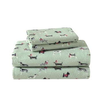 Laura Ashley King Sheet Set, Cotton Flannel Bedding for Ultimate Comfort