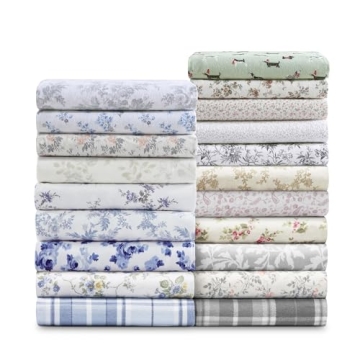 Laura Ashley King Flannel Sheet Set for Ultimate Comfort