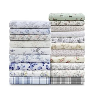 Laura Ashley King Flannel Sheet Set for Ultimate Comfort