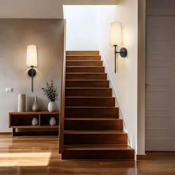 SLYYMY Wall Sconces Sets of 2, Retro Industrial Wall Lamps, Bathroom Vanity Sconces Wall Lighting with White Fabric Shades, Wall Lights for Bedroom Living Room Kitchen Island (Black)