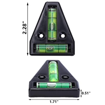 Homeon Wheels 2 Pack T Level Bubble Level for RVs
