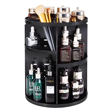 Seinlife 360° Rotating Makeup Organizer - Adjustable & Stylish Storage Solution