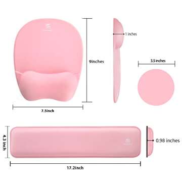 Ergonomic Memory Foam Wrist Rest Set for Home Office Gaming