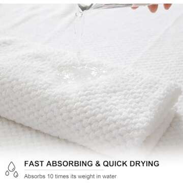 Smuge 4-Piece Bath Towel Set - 35x70 Inches, Extra Large Microfiber, Quick Dry, Soft, Highly Absorbe...