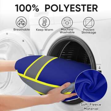 TICONN Safety Hoodie Jacket, High Vis Reflective Safety Fleece Hoodie, PPE Gear for Cold Weather Meet ANSI III (Blue, XL)