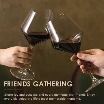 Coccot Wine Glasses Set of 6 - Premium Lead-Free Crystal