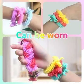 TGXLAK 10pcs Unicorn Stretchy Strings Toys, Sensory Stress Toys for Against Anxiety, Quiet Stress Relief Toy for Autism and Special Needs,Improve Mood and Relieve Stress, 3-12 Boys Girls Toddlers Toy.