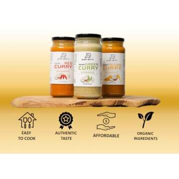 Parami Thai Curry Sauce Size 16 OZ (Gluten Free, Dairy Free, Nut Free) (Pack of 3, Red)