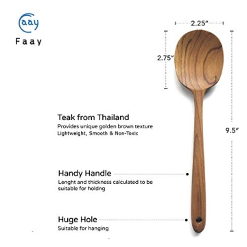 Buy FAAY Teak Serving Spoons - Handcrafted Kitchen Essentials