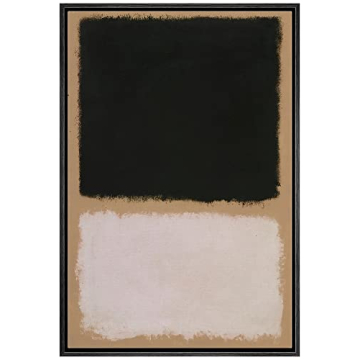 IDEA4WALL Framed Canvas Print Wall Art Rothko Style 1960s Geometric Color Blocks Abstract Shapes Ill...