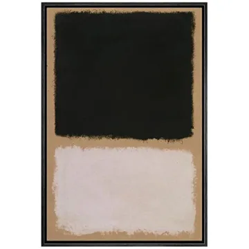 IDEA4WALL Framed Canvas Print Wall Art Rothko Style 1960s Geometric Color Blocks Abstract Shapes Ill...