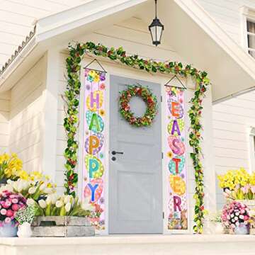 FARMNALL Easter Porch Banner for Holiday Decor
