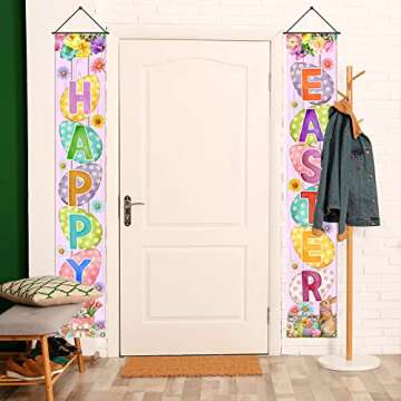 FARMNALL Easter Porch Banner for Holiday Decor