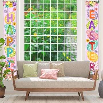 FARMNALL Easter Porch Banner for Holiday Decor