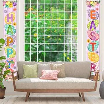 FARMNALL Easter Porch Banner for Holiday Decor