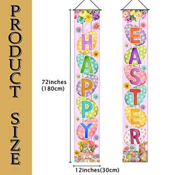 FARMNALL Easter Porch Banner for Holiday Decor