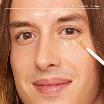 Honest Beauty Fresh Flex Concealer with Niacinamide + Vitamin E + Hyaluronic Acid | Vegan + Cruelty free | Fawn, 0.17 fl oz