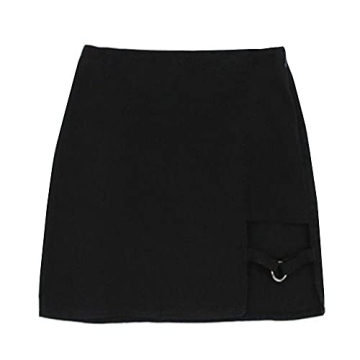 Stylish BSJIA Women's Asymmetrical Cut Out Skirt for Parties
