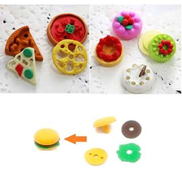 25 Fun Food Erasers for Kids - Puzzle Toys Collection