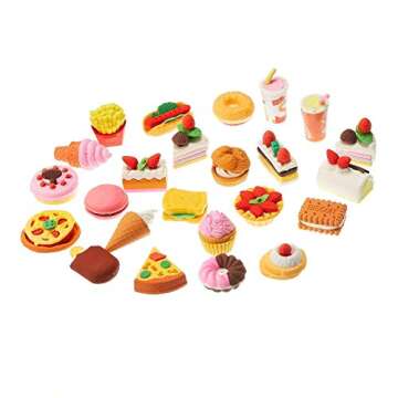 25 Fun Food Erasers for Kids - Puzzle Toys Collection