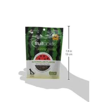 Fruitables Skinny Minis Grain Free Soft Treats for Dogs | Watermelon Flavor | 5 Ounces (2607)