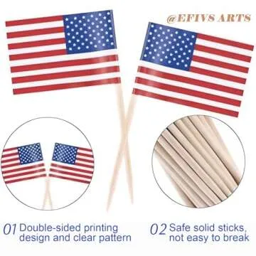 American Toothpick Flag Toppers for Celebratory Events