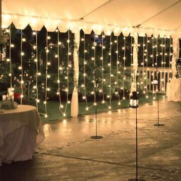 Romasaty 25FT Outdoor White String Lights with 27 Clear Bulbs, G40 Globe Patio String Lights for Indoor/Outdoor, Connectable Hanging Lights for Backyard Porch Balcony Party Decor - White Wire