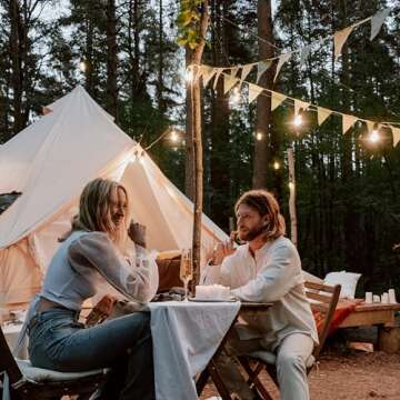 Romasaty 25FT Outdoor White String Lights with 27 Clear Bulbs, G40 Globe Patio String Lights for Indoor/Outdoor, Connectable Hanging Lights for Backyard Porch Balcony Party Decor - White Wire