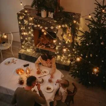 Romasaty 25FT White String Lights with 27 Clear Bulbs