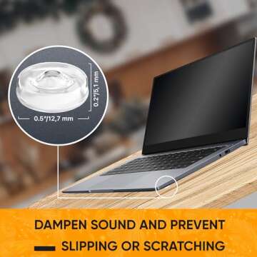 Vellax Self Adhesive Cabinet Door Bumpers - 128 pcs Sticky Silicone Clear Sound Dampening Rubber Bumpers - for Wall Protection, Kitchen Furniture, Decor, Drawer Stops