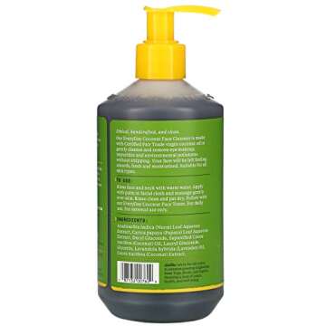 Alaffia Everyday Coconut Face Cleanser for All Skin Types. Leaves Skin Fresh and Hydrated with Fair ...
