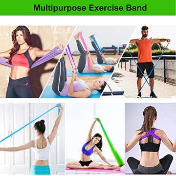 GOAITOU Resistance Bands, Exercise Bands, Work Out Bands, Stretch Bands for Working Out Women or Men, Elastic Bands for Yoga, Pilates, Strength Training