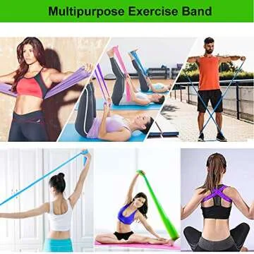 GOAITOU Resistance Bands, Exercise Bands, Work Out Bands, Stretch Bands for Working Out Women or Men, Elastic Bands for Yoga, Pilates, Strength Training