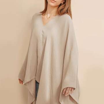 Konssy Muslin Nursing Cover for Breastfeeding, 360° Full Privacy Breathable 100% Cotton Breastfeedi...