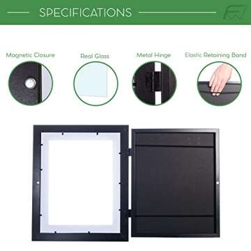 FrameWorks Pink Wooden Kids Art Frame for Creative Display