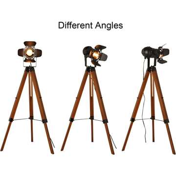 Decoluce Vintage Tripod Floor Lamp - Retro Lighting Style