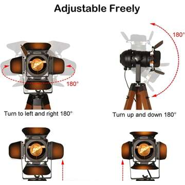 Decoluce Vintage Tripod Floor Lamp - Retro Lighting Style